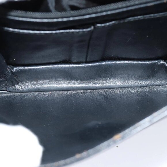 CELINE Shoulder Bag Leather Black Auth 78890 - Picture 12 of 15